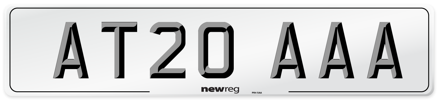 AT20 AAA Number Plate from New Reg